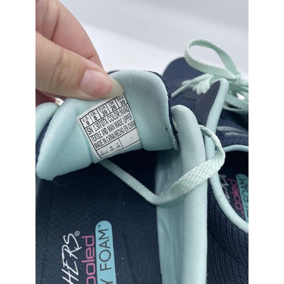 Skechers Flex Appeal 3.0 Sneakers Womens 9 Blue Memory Foam Comfort Shoes - Picture 7 of 11